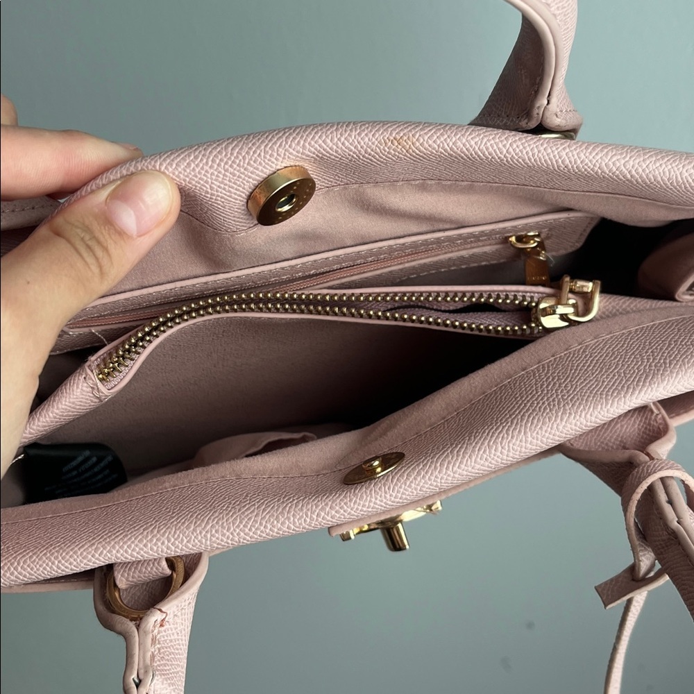 Bebe Blush Satchel with Gold Accents - Picture 5 of 10